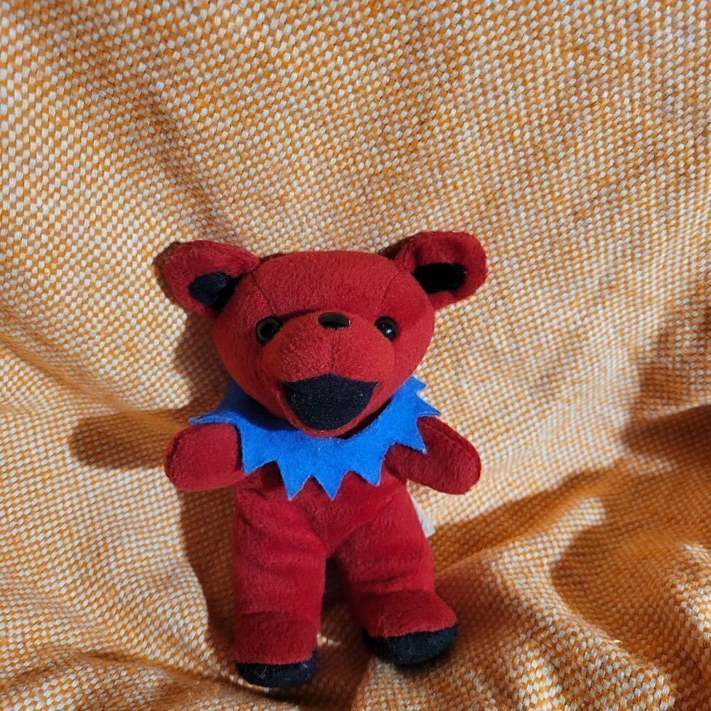 Stevn Smith Grateful Dead Red And Blue Bean Bag Bear 7inch Bertha